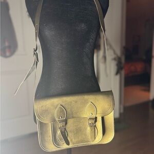 NWOT gold leather satchel